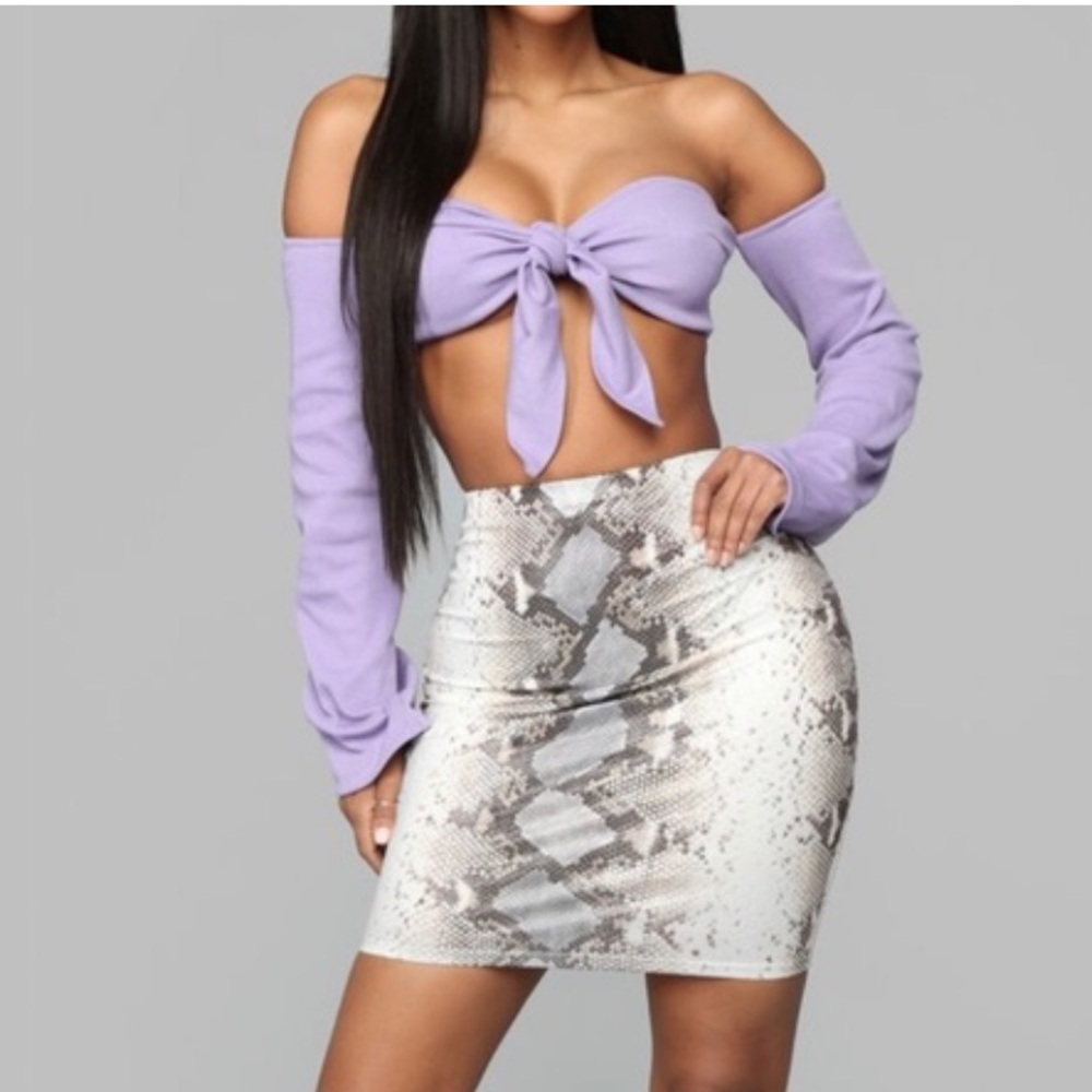 Fashion Nova Snakeskin Skirt